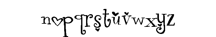 PN Finger-licking Love Expanded Font LOWERCASE