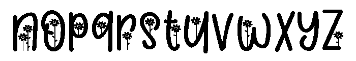 PN Golden Bloom Expanded Font LOWERCASE