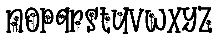 PN Golden Bloom Too Expanded Font LOWERCASE