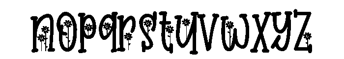 PN Golden Bloom Too Font LOWERCASE