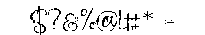 PN Gossip Gruesome Script Expanded Font OTHER CHARS