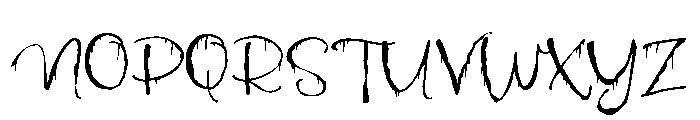 PN Gossip Gruesome Script Expanded Font UPPERCASE