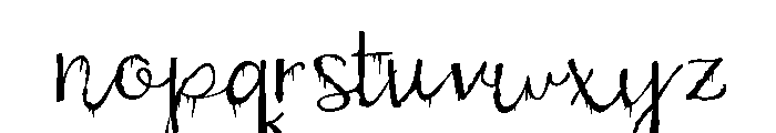 PN Gossip Gruesome Script Expanded Font LOWERCASE