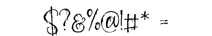 PN Gossip Gruesome Script Font OTHER CHARS