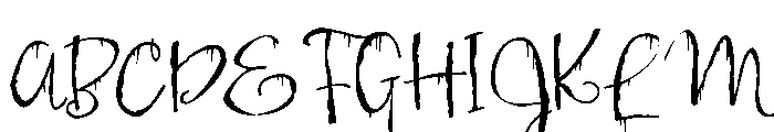 PN Gossip Gruesome Script Font UPPERCASE