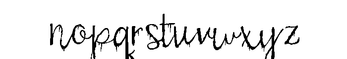 PN Gossip Gruesome Script Font LOWERCASE