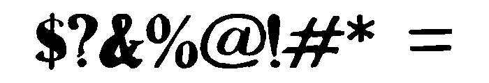 PN Gouda Looking Expanded Font OTHER CHARS