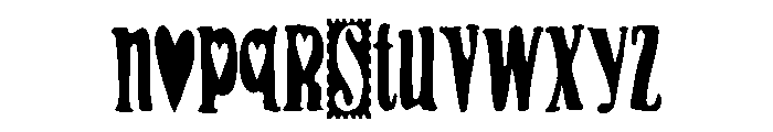 PN Gouda Looking Love Condensed Font LOWERCASE