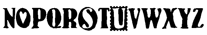 PN Gouda Looking Love Expanded Font UPPERCASE