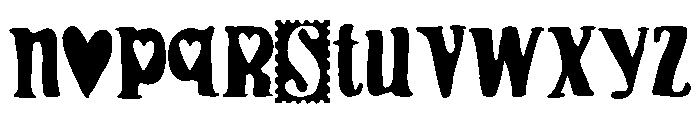 PN Gouda Looking Love Expanded Font LOWERCASE