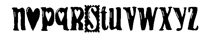 PN Gouda Looking Love Glow Font LOWERCASE