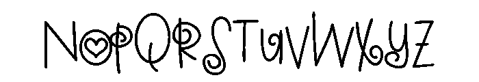 PN Greatest Girlfriend Font UPPERCASE