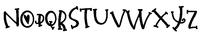 PN Happy Valentines Bold Font UPPERCASE