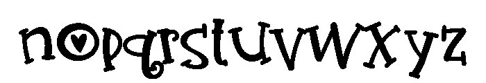 PN Happy Valentines Bold Font LOWERCASE