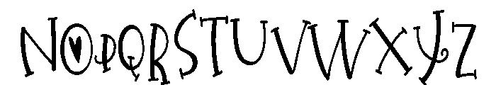 PN Happy Valentines Condensed Font UPPERCASE