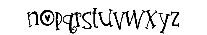 PN Happy Valentines Condensed Font LOWERCASE