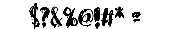 PN Ice Cream Drips Condensed Font OTHER CHARS