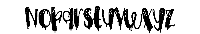 PN Ice Cream Drips Condensed Font LOWERCASE