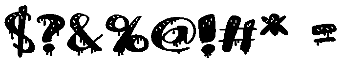PN Ice Cream Drips Expanded Font OTHER CHARS