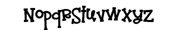PN Jack Sprat Bold Font LOWERCASE