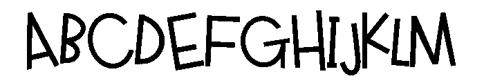 PN Kicking and Screaming Font UPPERCASE