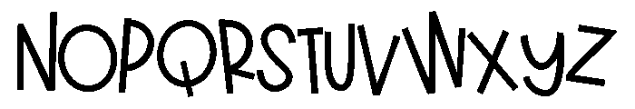 PN Kicking and Screaming Font UPPERCASE