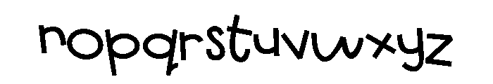 PN Kicking and Screaming Font LOWERCASE