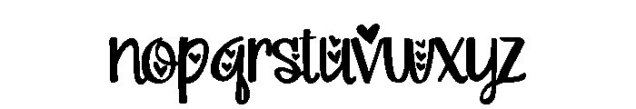 PN Laughlines Love Condensed Font LOWERCASE