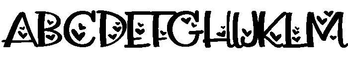 PN Laughlines Love Expanded Font UPPERCASE