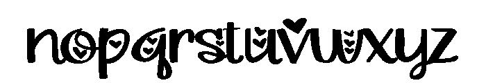 PN Laughlines Love Expanded Font LOWERCASE