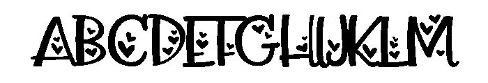 PN Laughlines Love Font UPPERCASE