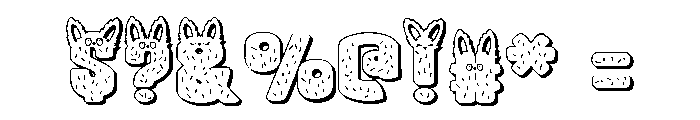 PN Le Monstre Furry 3D Font OTHER CHARS