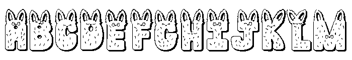 PN Le Monstre Furry 3D Font UPPERCASE