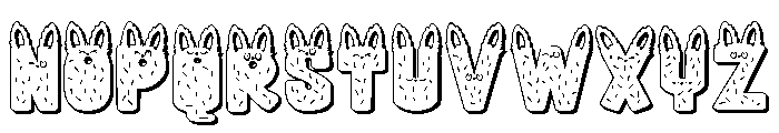 PN Le Monstre Furry 3D Font UPPERCASE