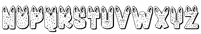 PN Le Monstre Furry 3D Font LOWERCASE