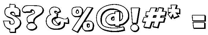 PN Lila Sits 3d Font OTHER CHARS