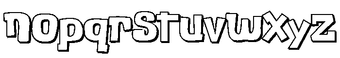 PN Lila Sits 3d Font LOWERCASE