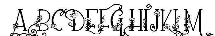 PN Loquacious Blooms Font UPPERCASE