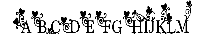 PN Love Flourish Condensed Font UPPERCASE