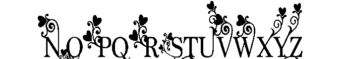 PN Love Flourish Condensed Font UPPERCASE