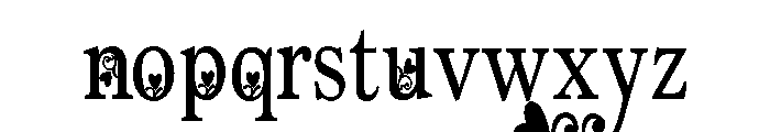PN Love Flourish Condensed Font LOWERCASE