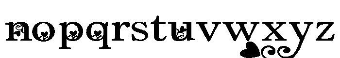 PN Love Flourish Expanded Font LOWERCASE