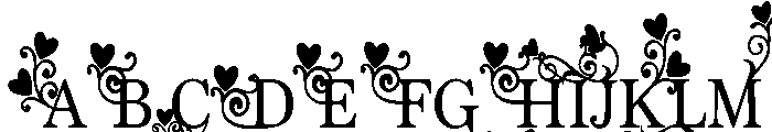 PN Love Flourish Semi-condensed Font UPPERCASE