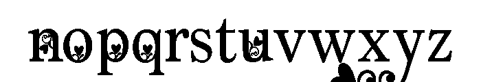 PN Love Flourish Semi-condensed Font LOWERCASE