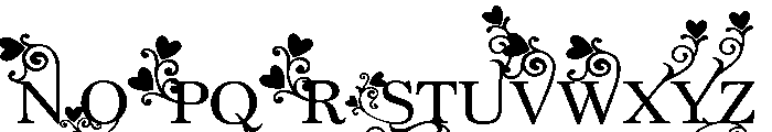 PN Love Flourish Semi-expanded Font UPPERCASE