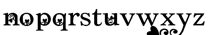 PN Love Flourish Semi-expanded Font LOWERCASE
