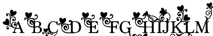 PN Love Flourish Font UPPERCASE