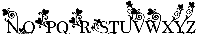 PN Love Flourish Font UPPERCASE