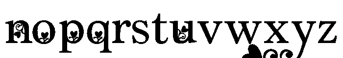 PN Love Flourish Font LOWERCASE