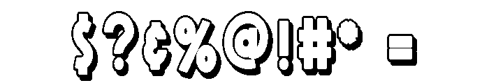 PN Maple Doughnuts 3d Condensed Font OTHER CHARS